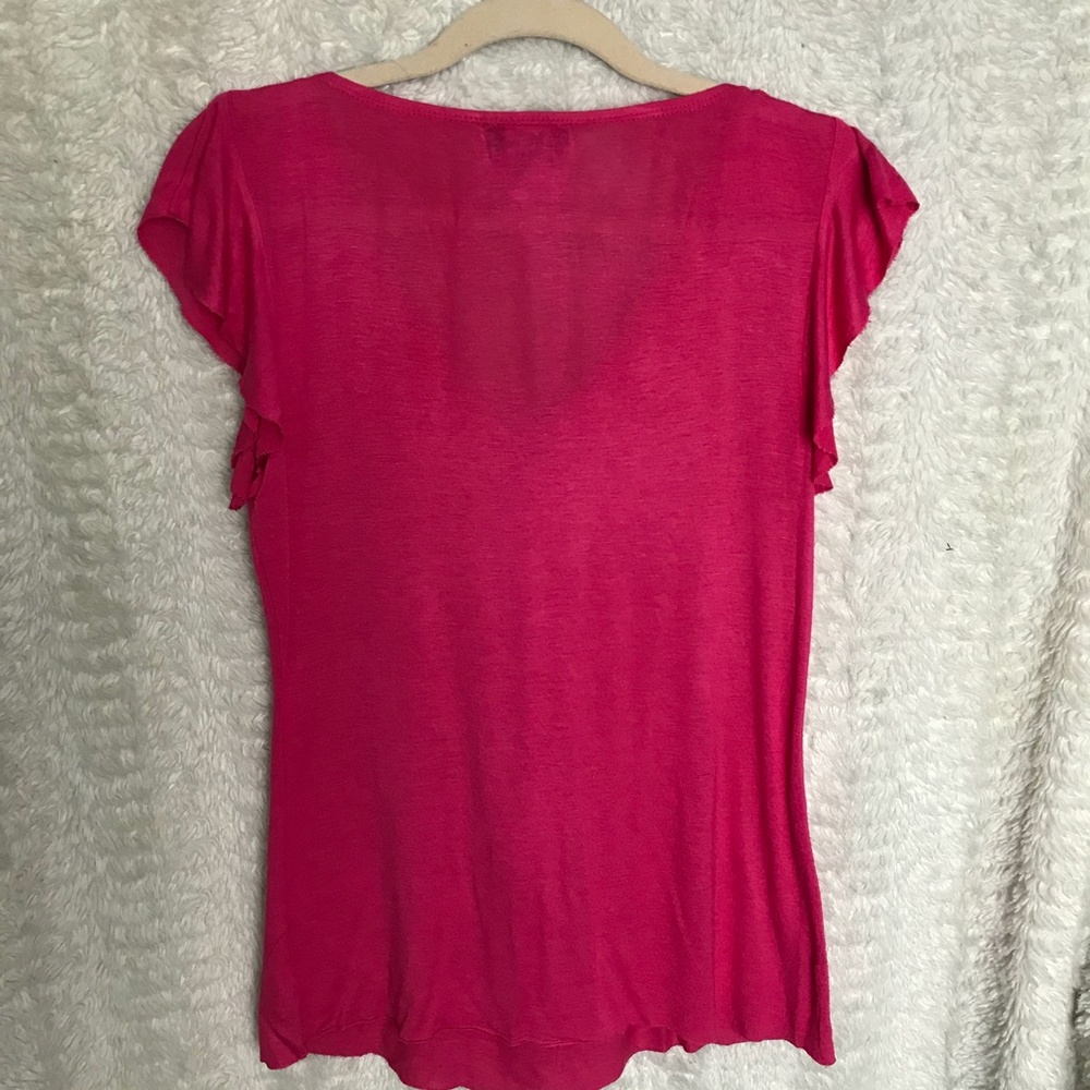 🔶5 for $25🔶Pink Ruffled Top - Picture 2 of 4